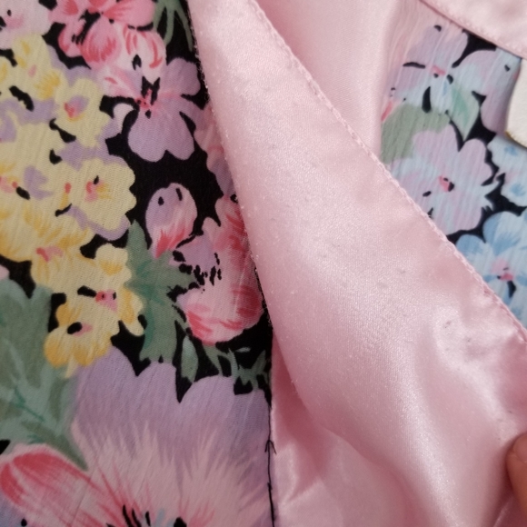 Vintage Victoria's Secret Floral Print Night Tunic Mini Dress Size M/L - Picture 10 of 10